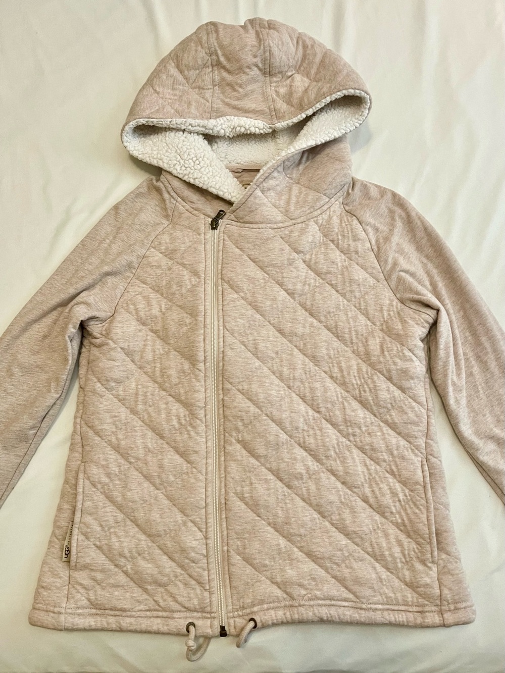 UGG Quilted Hooded Jacket in Light Taupe